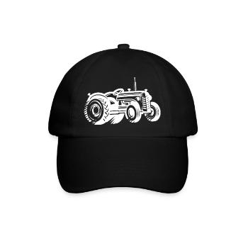 Traktor Silhouette Bauer Landwirtschaft - Baseballkappe - Schwarz/Schwarz - Vorne