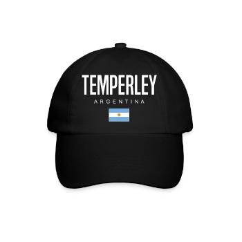 Temperley Argentinien Argentinier - Baseballkappe - Schwarz/Schwarz - Vorne