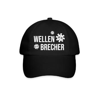 Wellenbrecher - Baseballkappe - Schwarz/Schwarz - Vorne