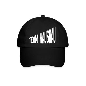 Team Hausbau - Baseballkappe - Schwarz/Schwarz - Vorne