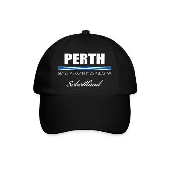 Perth - Baseballkappe - Schwarz/Schwarz - Vorne