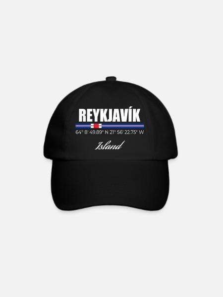 REYKJAVÍK - Baseballkappe - Schwarz/Schwarz