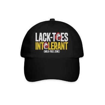  Lack Toes Intolerant Milk Free Zone - Baseballkappe - Schwarz/Schwarz - Vorne
