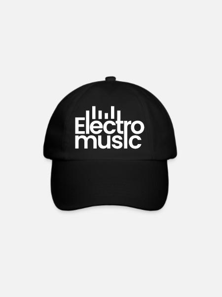 Elektro-Musik-Logo - Baseballkappe - Schwarz/Schwarz