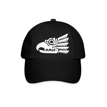 Weißer Stammesvogelkopf - Baseballkappe - Schwarz/Schwarz - Vorne
