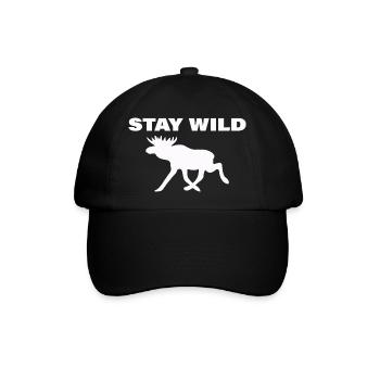 STAY WILD - Baseballkappe - Schwarz/Schwarz - Vorne