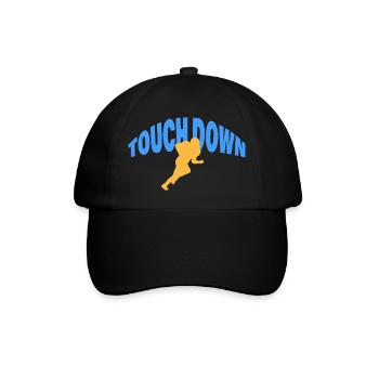 TOUCH DOWN - Baseballkappe - Schwarz/Schwarz - Vorne
