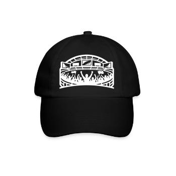Stadion Fans Silhouette - Baseballkappe - Schwarz/Schwarz - Vorne