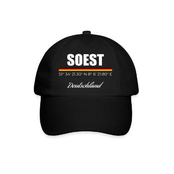 Soest - Baseballkappe - Schwarz/Schwarz - Vorne
