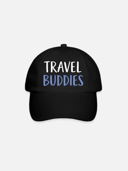 Travel buddies - Baseballkappe - Schwarz/Schwarz