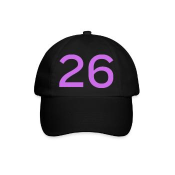 26 - Baseballkappe - Schwarz/Schwarz - Vorne