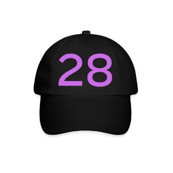 28 - Baseballkappe - Schwarz/Schwarz - Vorne