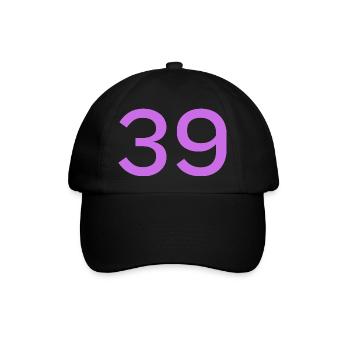 39 - Baseballkappe - Schwarz/Schwarz - Vorne