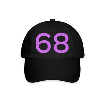 68 - Baseballkappe - Schwarz/Schwarz - Vorne