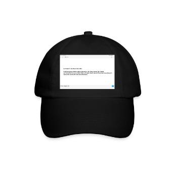 Das Wasser des Lebens - Baseballkappe - Schwarz/Schwarz - Vorne