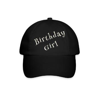 Birthday Girl – Celebration Design - Baseballkappe - Schwarz/Schwarz - Vorne
