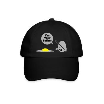 egg vader - Baseballkappe - Schwarz/Schwarz - Vorne