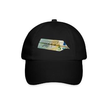 5-Euro-Schein - Baseballkappe - Schwarz/Schwarz - Vorne