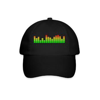 Musik Equalizer & visualizer - Baseballkappe - Schwarz/Schwarz - Vorne