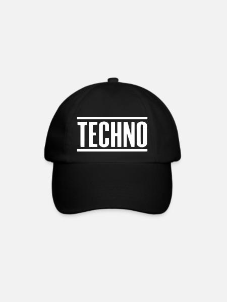 TECHNO - Baseballkappe - Schwarz/Schwarz