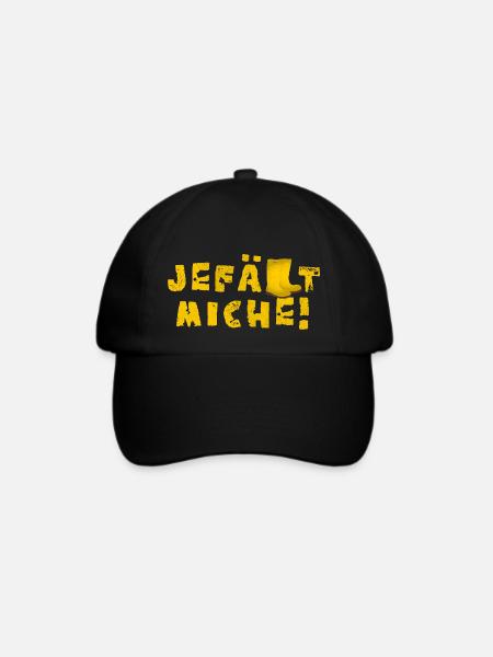 Jefällt miche! - Baseballkappe - Schwarz/Schwarz