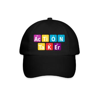 Action taker - Baseballkappe - Schwarz/Schwarz - Vorne
