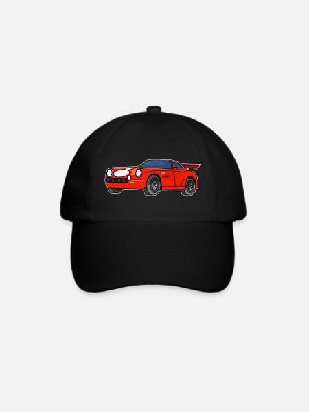Sportwagen, Rennen, Rennwagen, Auto, Racing - Baseballkappe - Schwarz/Schwarz