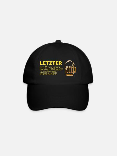 Letzter Männerabend Bier - Baseballkappe - Schwarz/Schwarz