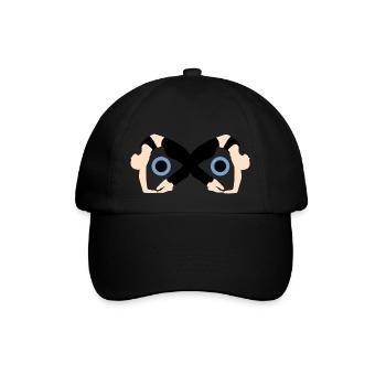 Auge - Baseballkappe - Schwarz/Schwarz - Vorne