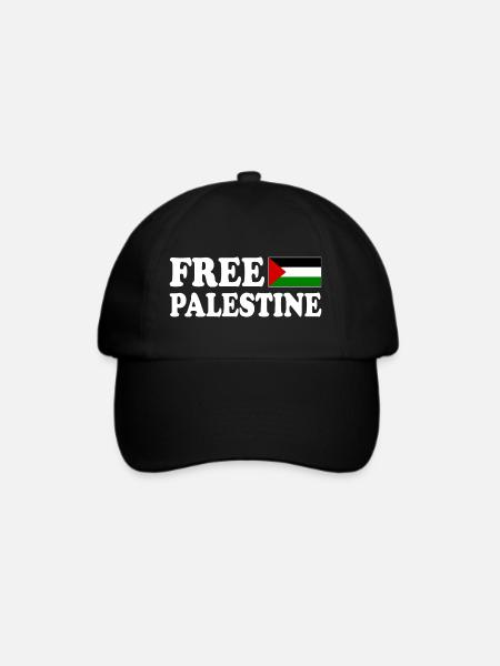 Free palestine - Baseballkappe - Schwarz/Schwarz