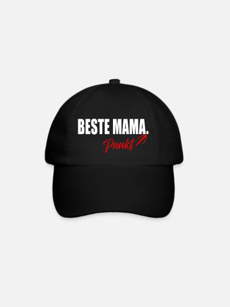 Beste Mama - Baseballkappe - Schwarz/Schwarz