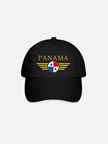 Ich liebe Panama, Eleganz Stil Design T-Shirt - Baseballkappe - Schwarz/Schwarz
