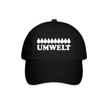 UMWELT - Baseballkappe - Schwarz/Schwarz - Vorne
