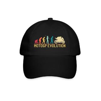 Motocross Evolution Silhouette Design - Baseballkappe - Schwarz/Schwarz - Vorne