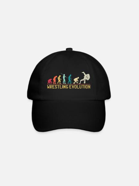 Wrestling-Evolution-Kunstwerk - Baseballkappe - Schwarz/Schwarz