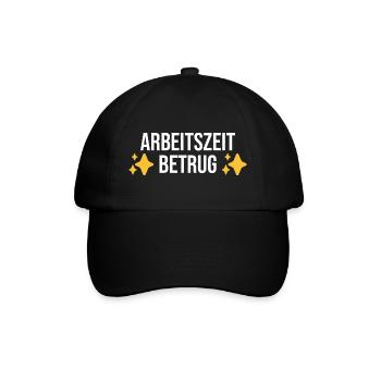 Arbeitszeitbetrug Meme - Baseballkappe - Schwarz/Schwarz - Vorne