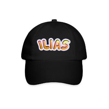 Ilias als Job - Baseballkappe - Schwarz/Schwarz - Vorne