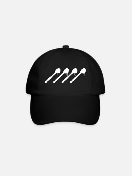 Honiglöffel Zeichnung - Baseballkappe - Schwarz/Schwarz