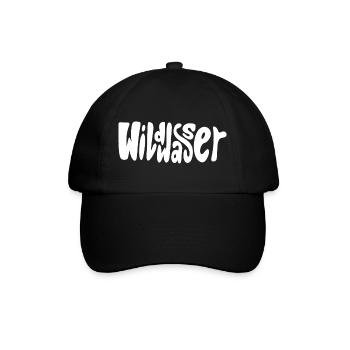 Wildwasser Schriftzug - Baseballkappe - Schwarz/Schwarz - Vorne