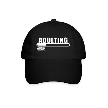 Offizielles erwachsenes 18. Geburtstagsgeschenk 18 Jahre alt - Baseballkappe - Schwarz/Schwarz - Vorne