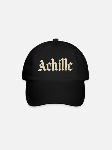 Achille Gotische Schrift - Baseballkappe - Schwarz/Schwarz
