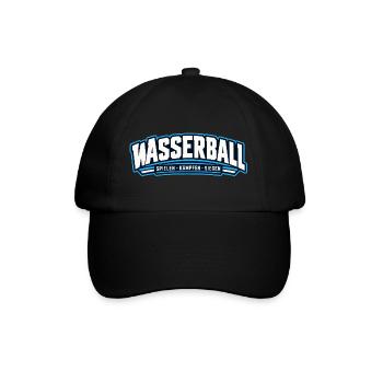 Wasserball Kraft-Logo - Baseballkappe - Schwarz/Schwarz - Vorne