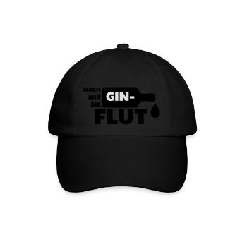 Nach mir die Gin Flut - Baseballkappe - Schwarz/Schwarz - Vorne