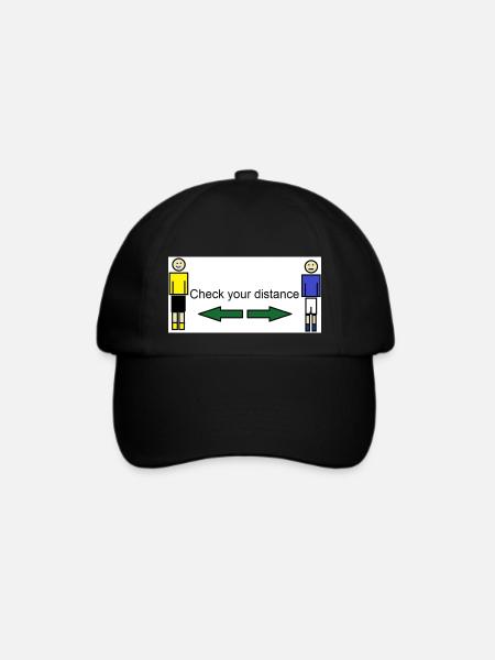 Check distance - Baseballkappe - Schwarz/Schwarz