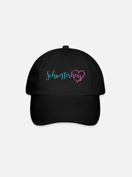 Schwesterherz - Baseballkappe - Schwarz/Schwarz