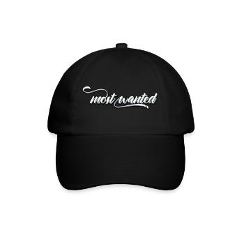 most wanted - Baseballkappe - Schwarz/Schwarz - Vorne