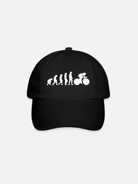 Rennrad Evolution - Baseballkappe - Schwarz/Schwarz