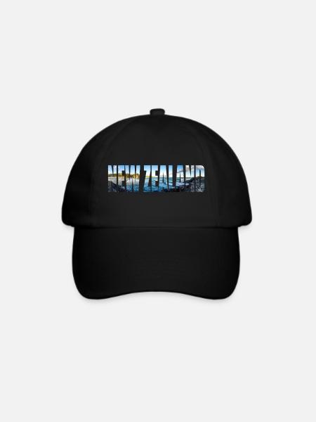 Neuseeland Geschenkidee Backpacker Work & Travel - Baseballkappe - Schwarz/Schwarz