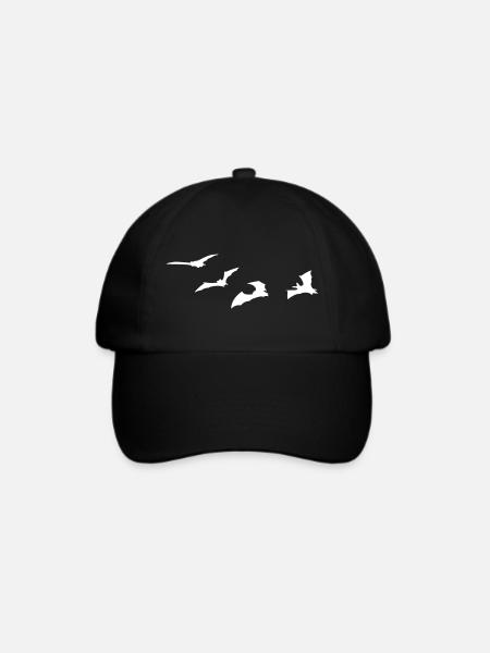 Fledermaus - Fledermäuse - Baseballkappe - Schwarz/Schwarz