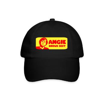 Angie knows best CDU Union Kanzlerin Angela Merkel - Baseballkappe - Schwarz/Schwarz - Vorne